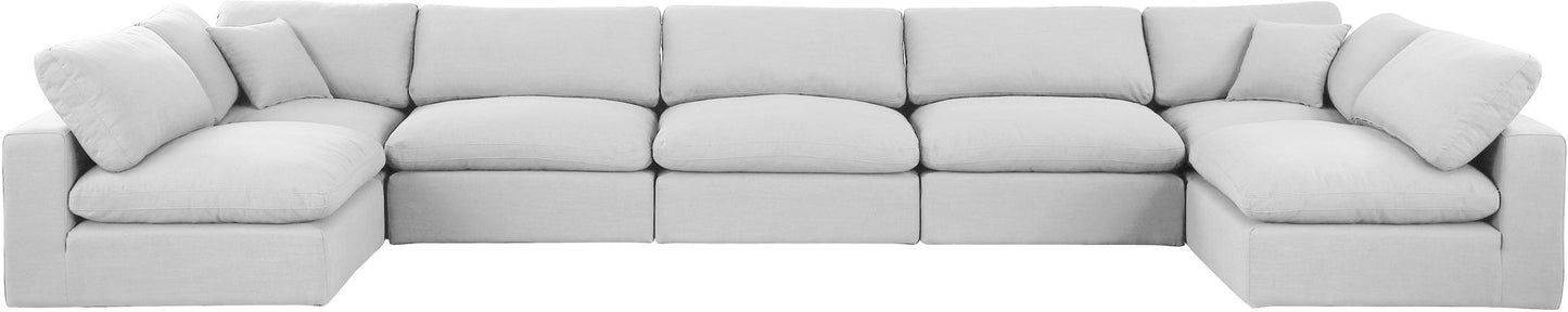 Comfy - 7 Piece Linen Modular Armless Sectional
