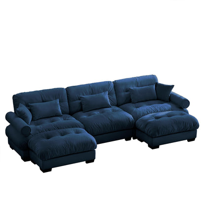 Super Comfort Oversized Modular Sectional Sofa With Movable Ottoman