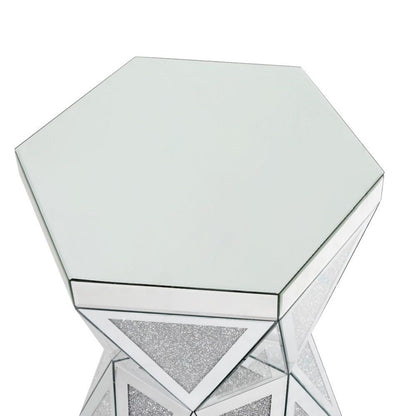 Noralie - 71" X 39" Dining Table - Mirrored & Faux Diamonds