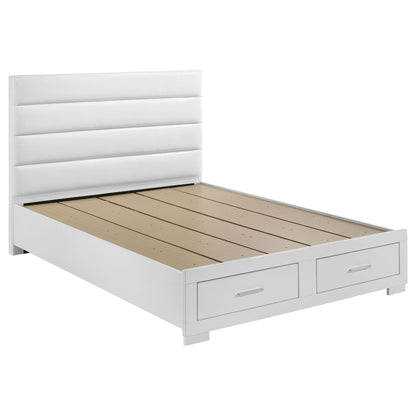 Dulcey - Queen Storage Bed With Tufted Headboard - Gloss White