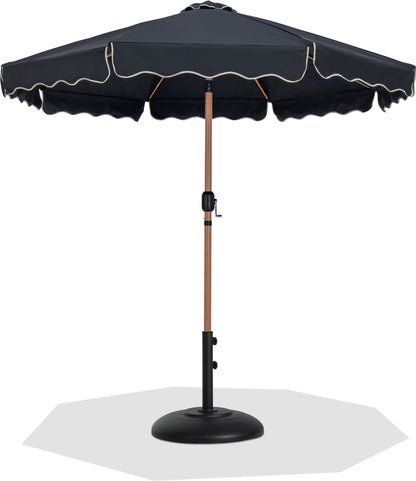 Amalfi - Patio Umbrella - Black Base / Light Brown Pole