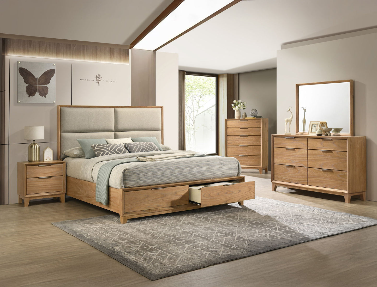 Florian - Dresser & Mirror - Natural