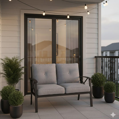 All-Weather Loveseat 2 Seats Sofa With Cushions