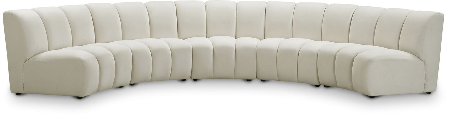 Infinity - 5 Piece Velvet Modular Sectional