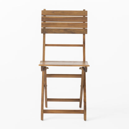 Outdoor 3 Piece Half Round Folding Bistro Set