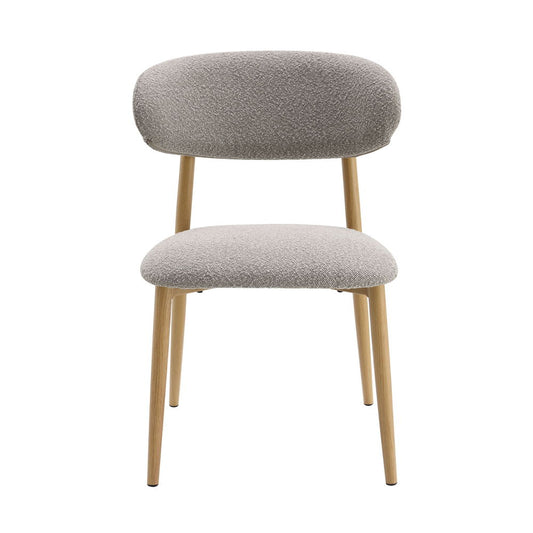 Kacey - Side Chair (Set of 2) - Gray Boucle & Natural