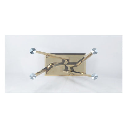 Barnard - Dining Table - Clear Glass & Mirrored Gold