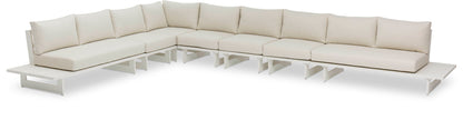 Maldives - 7 Piece Water Resistant Outdoor Patio Modular Sectional With White Base