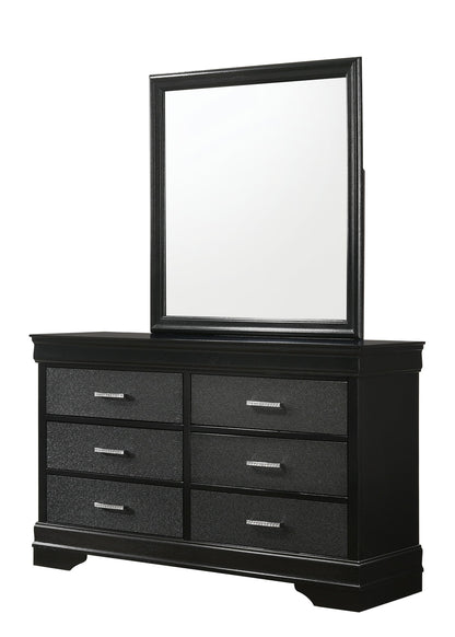 Amalia - King 5 Piece Bedroom Set - Black