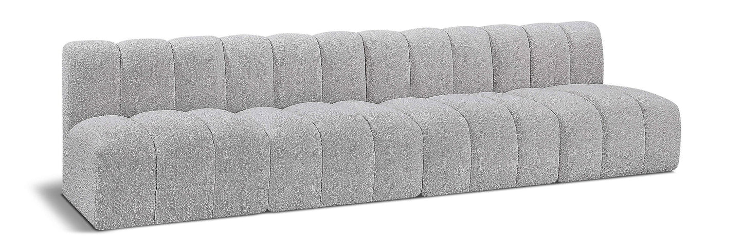 Arc - Boucle Fabric 4 Seats Modular Sofa
