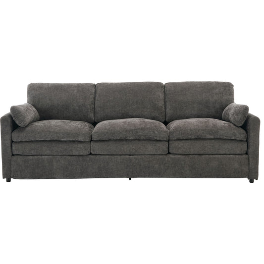 Cozy Upholstered 3 Seater Sofa With Double Cushion