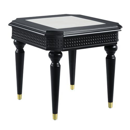 Tayden - End Table With Marble Top - Marble Top & Black