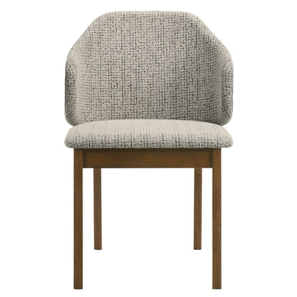 Oleia - Side Chair (Set of 2) - Chenille & Walnut