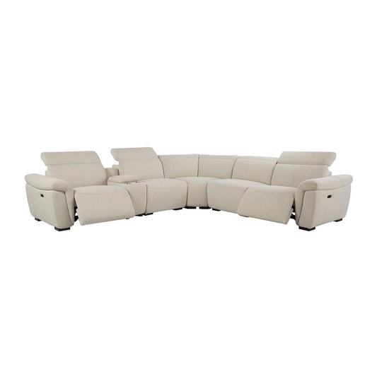 Dayana - Power Motion Sectional Sofa - Beige Boucle