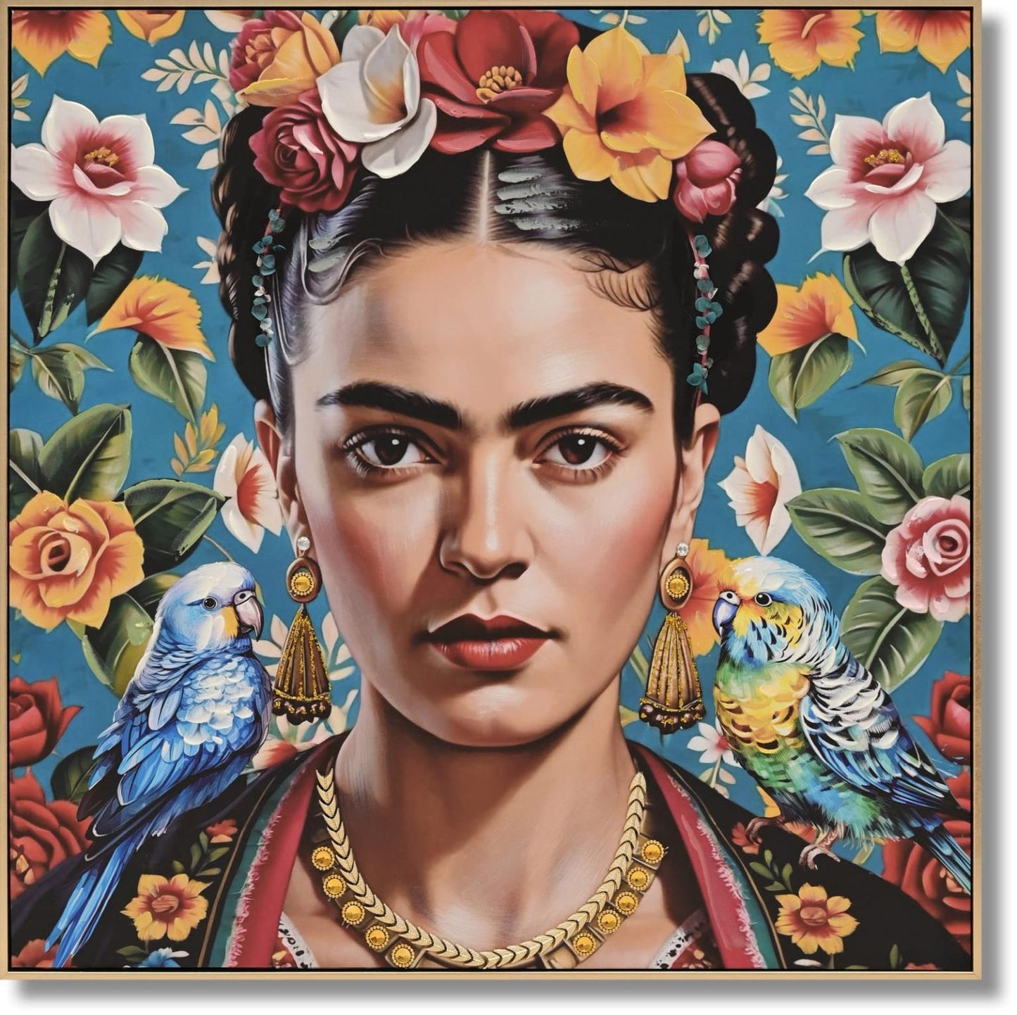 Vivid Gaze Reverie - 32" x 32" Framed Wall Art