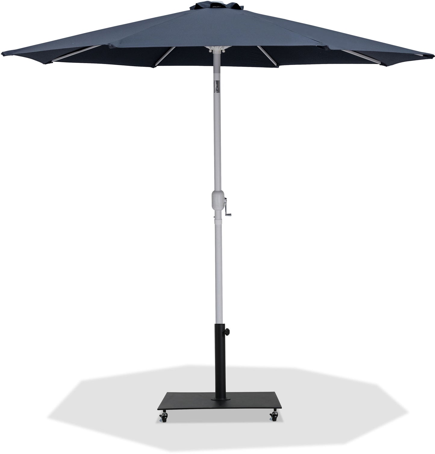 Fiji - Aluminum Patio Umbrella With Square Black And White Base