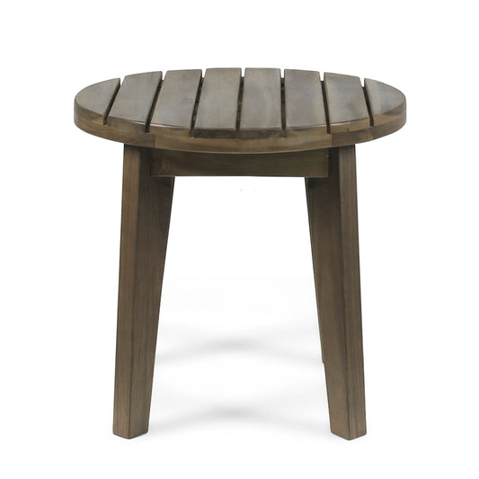 Outdoor Acacia Wood Side Table With Weather Resistance