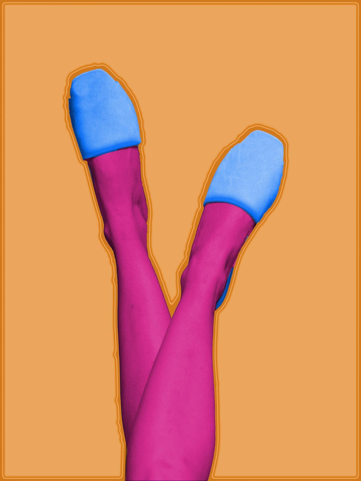 Neon Flats (Framed) - Orange