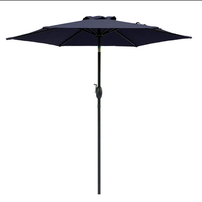 Umbrella With Crank Lift & Tilt, UV-Resistant Canopy For Patio