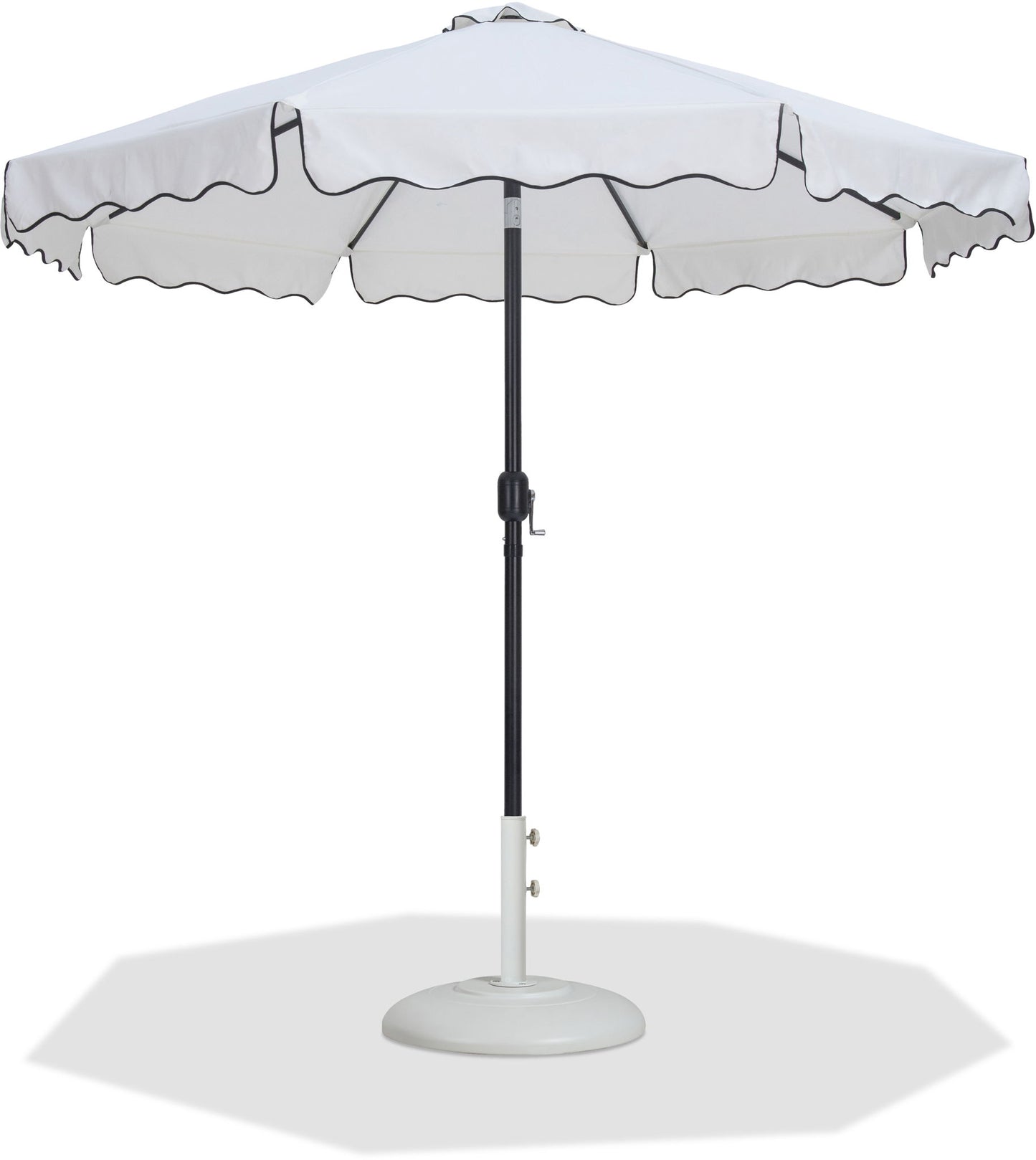 Amalfi - Patio Umbrella - White Base / Black Pole