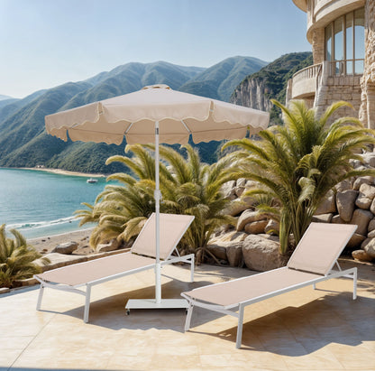 Amalfi - Patio Umbrella - White Pole