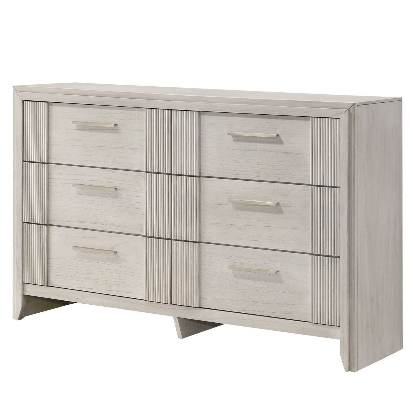 6 Drawer Storage Dresser Furniture - Antique White