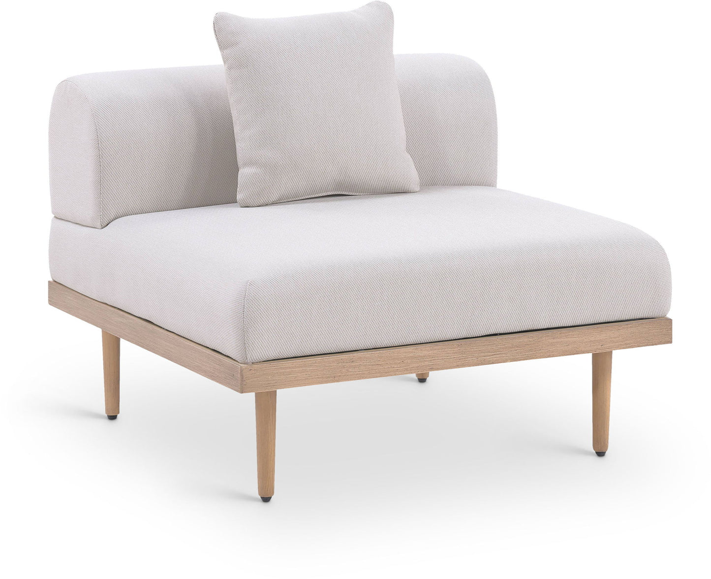 Laguna - Resilient Water Resistant Fabric Upholstered Outdoor Patio Modular Armless Chair