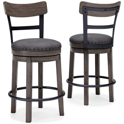 Caitbrook - UPH Swivel Barstool  - Gray