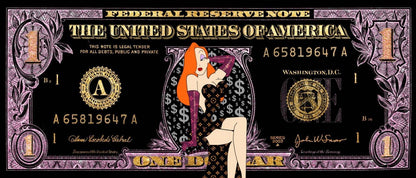 Opulent Diva Dollar - 28" x 63" Framed Wall Art