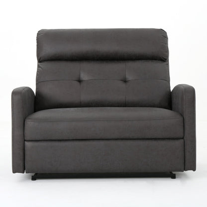 Alma - Contemporary Upholstered Loveseat Recliner - Slate