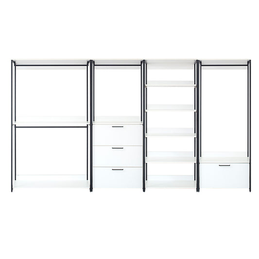 Fiona - Freestanding, Walk-In Closet System - White - Wood