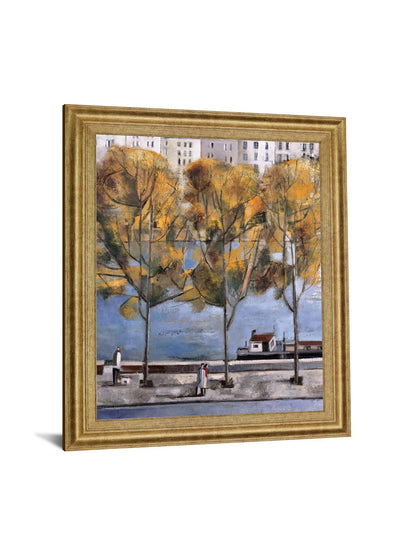 Golden River Promenade - 28" x 34" Framed Wall Art