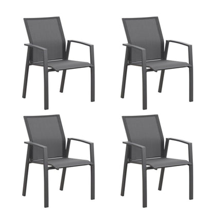 Patio Stackable Dining Chairs (Set of 4)