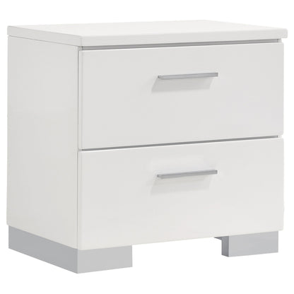 Dulcey - 2 Drawer Nightstand - Gloss White