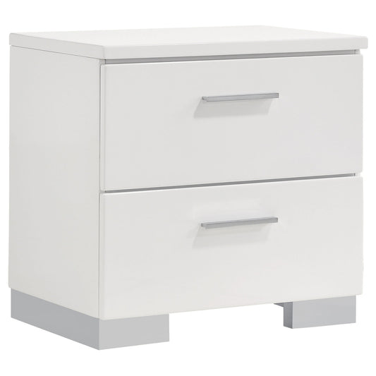 Dulcey - 2 Drawer Nightstand - Gloss White
