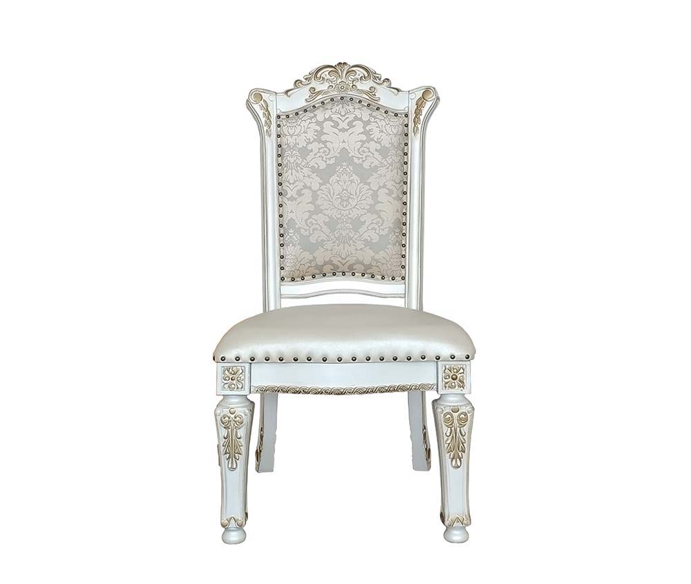 Vendome - Side Chair (Set of 2) - Synthetic Leather & Antique Pearl