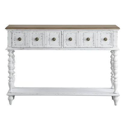 Bence - Console Table - Dark Charcoal & Antique White