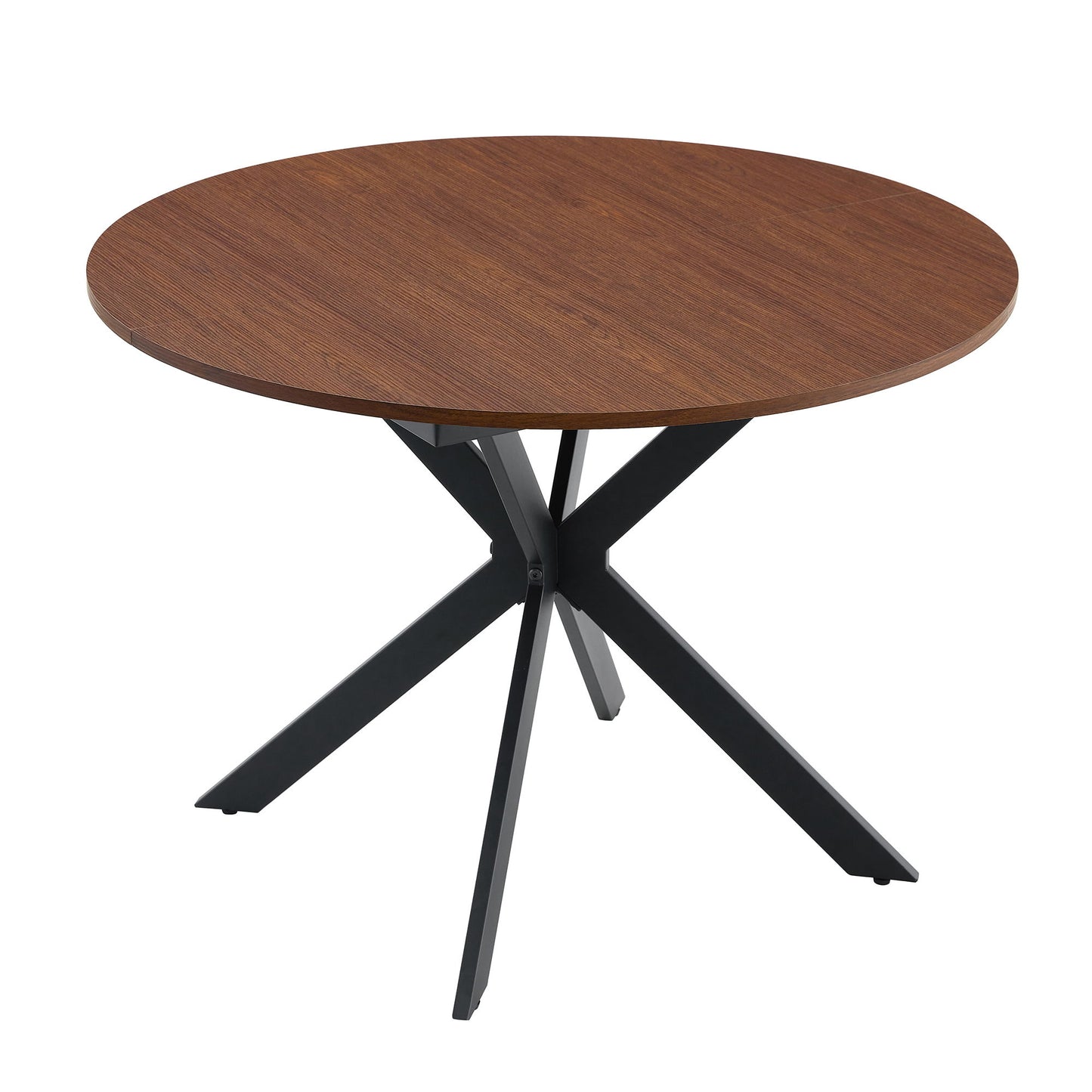Extendable Round Dining Table - Walnut