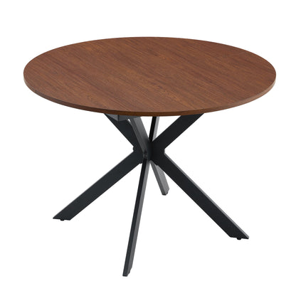 Extendable Round Dining Table - Walnut