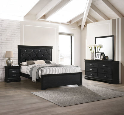 Amalia - King 4 Piece Bedroom Set - Black