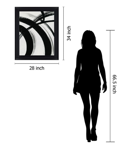 Ebony Arc - 28" x 34" Framed Wall Art