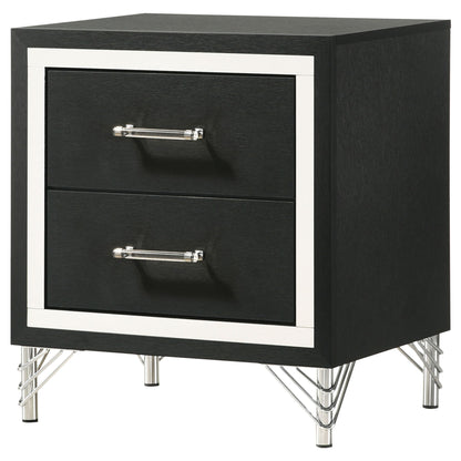 Malcolm - 2 Drawer Nightstand - Black