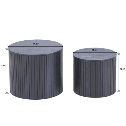 Handcrafted Nested Table Set, 2 Pieces