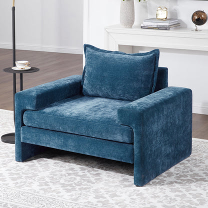 Upholstered Accent Chair With Wide Armrests And Ergonomic Back Support