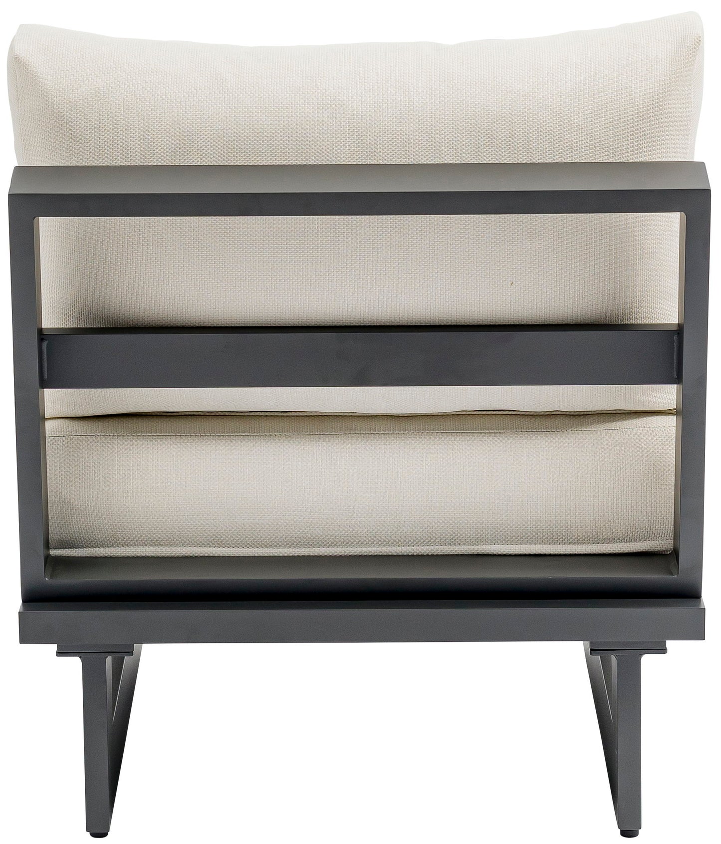 Maldives - Water Resistant Outdoor Patio Armless Chair With Gray Frame