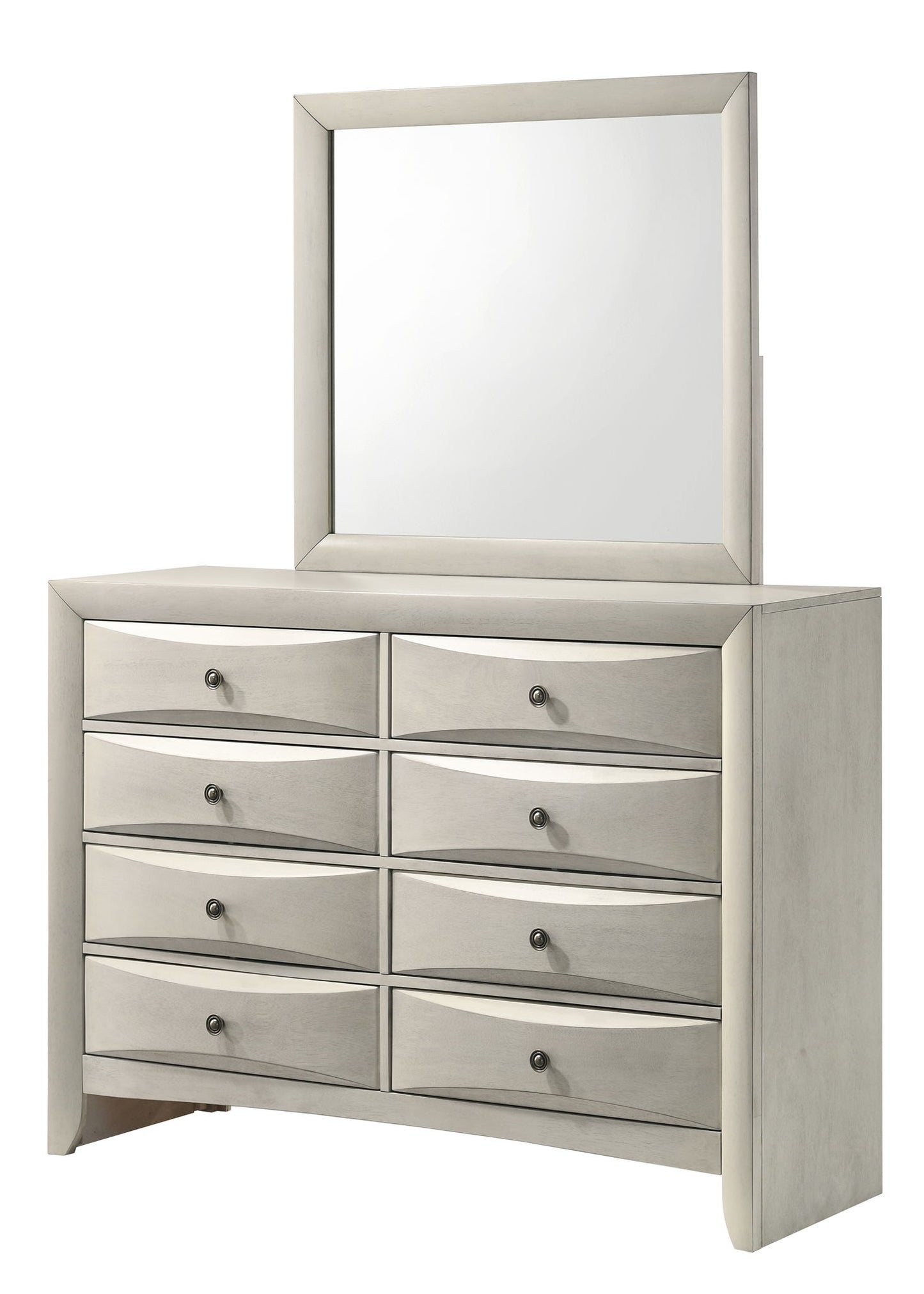 Emily - Dresser & Mirror - White
