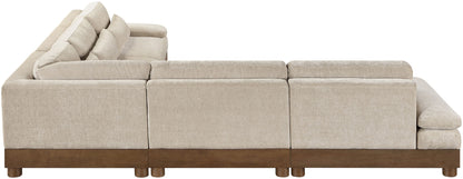 Turin - Chenille Fabric Upholstered Modular Sectional - Taupe