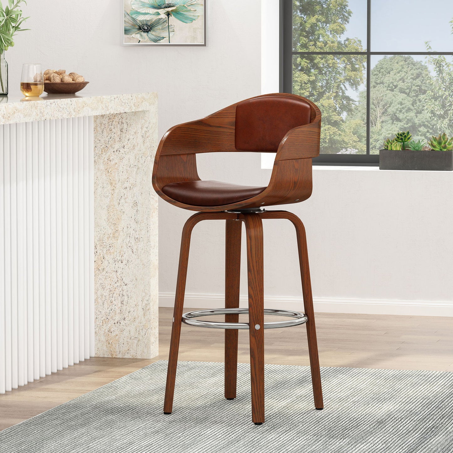 Modern Bar Stool, Swivel Function