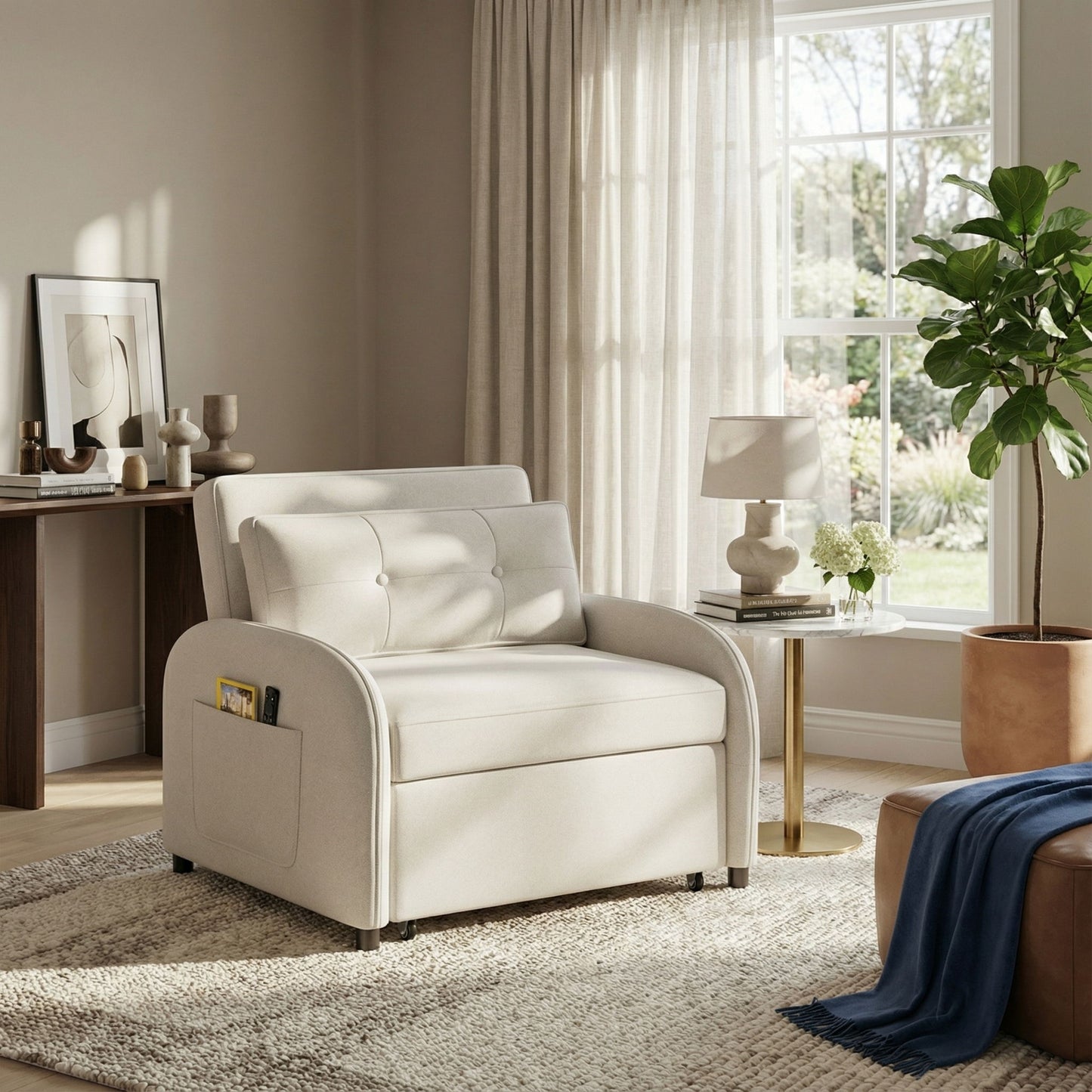 3 In 1 Convertible Sleeper Sofa Bed For Living Room