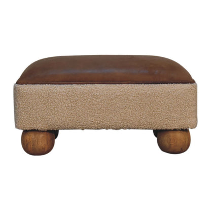 Vintage Ball Footstool - Brown